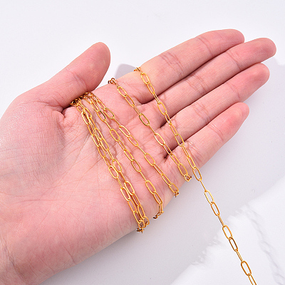 Brass Paperclip Chains CHC-R134-G-1