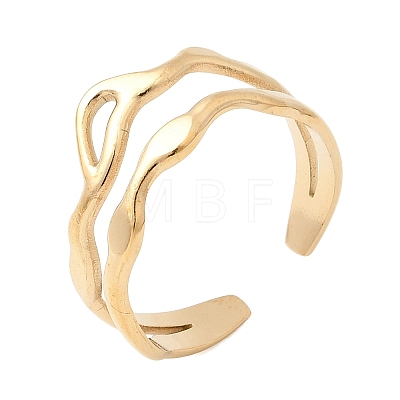 304 Stainless Steel Cuff Open Rings SA-CBA5136-02G-1