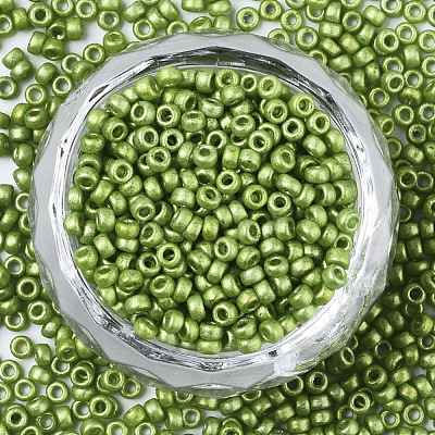 Frosted Opaque Glass Seed Beads SEED-S042-06A-02-1