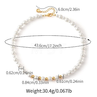 Vintage Shell Pearl Round Beaded Collar Necklaces for Women CD1286-1