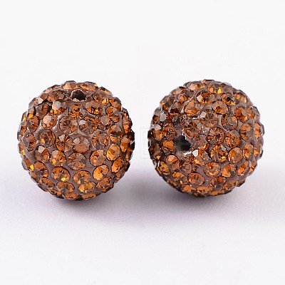 Grade A Rhinestone Pave Disco Ball Beads RB-Q102-7-1