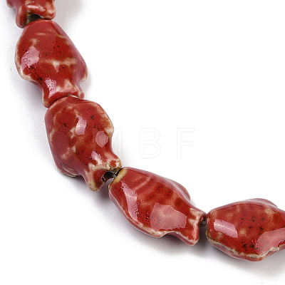 Handmade Porcelain Beads Strands PORC-P030-01A-01-1