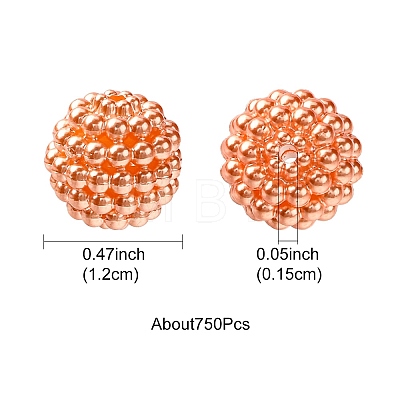 Imitation Pearl Acrylic Beads OACR-FS0001-45A-1
