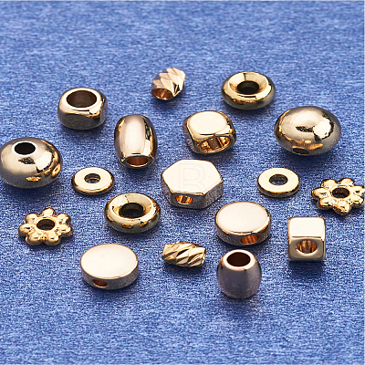 Craftdady 90Pcs 9 Style Brass Spacer Beads KK-CD0001-16G-1