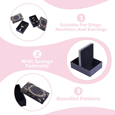 10Pcs Sun Moon Star Printed Cardboard Gift Boxes CBOX-TA0001-21D-1