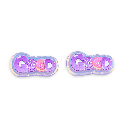 Plate Transparent Acrylic Cabochons OACR-N135-20-1
