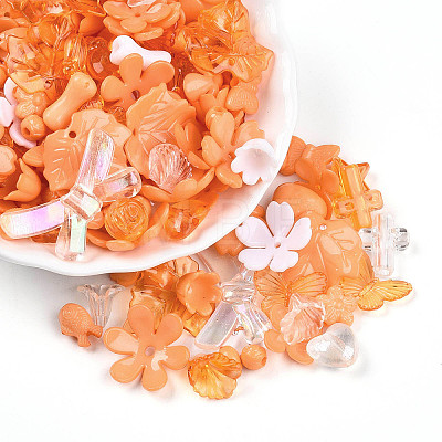 Transparent & Opaque Acrylic Beads TACR-T028-26F-1