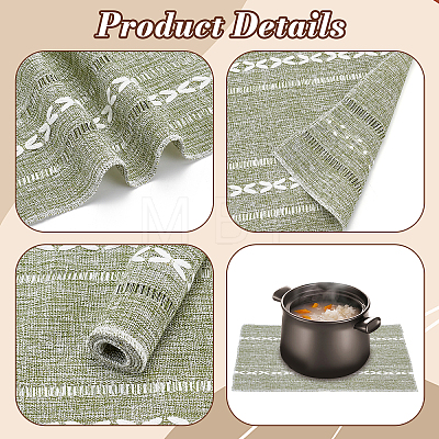10Pcs Linen Cotton Heat Insulation Coasters AJEW-GO0005-54B-1