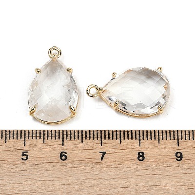 Natural Quartz Crystal Faceted Pendants G-K347-05G-04-1