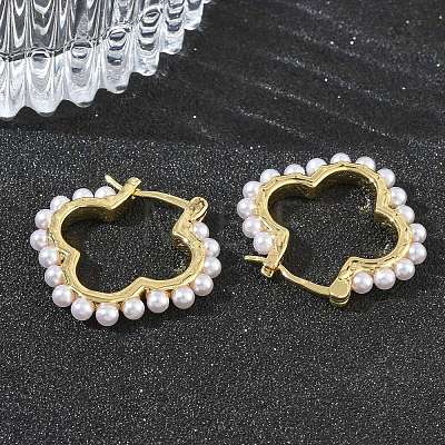 Brass Hoop Earrings for Women EJEW-A168-15G-1