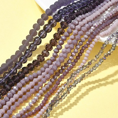 Electroplate Glass Beads Strands EGLA-FS0001-42F-1