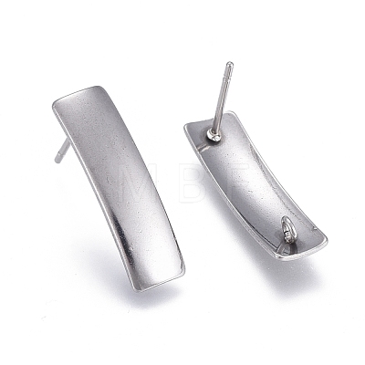 304 Stainless Steel Stud Earring Findings X-STAS-L238-079P-1