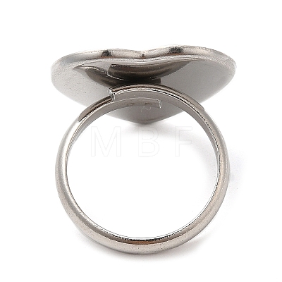 304 Stainless Steel Finger Ring Findings STAS-R123-09P-1