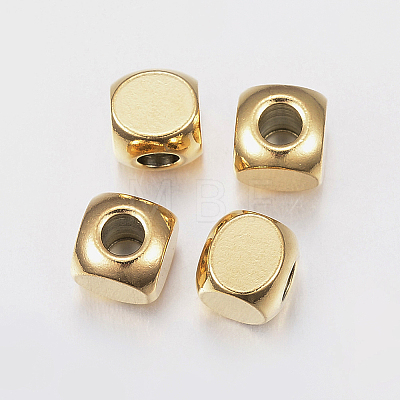 Ion Plating(IP) 304 Stainless Steel Beads X-STAS-F135-07G-6x6mm-1