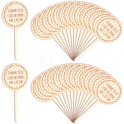 Wood Plant Labels DIY-GF0014-39B-1