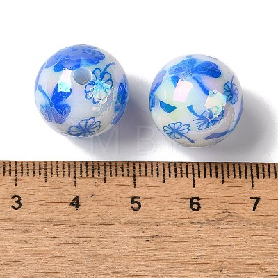 Printed Acrylic Beads OACR-H123-07-1