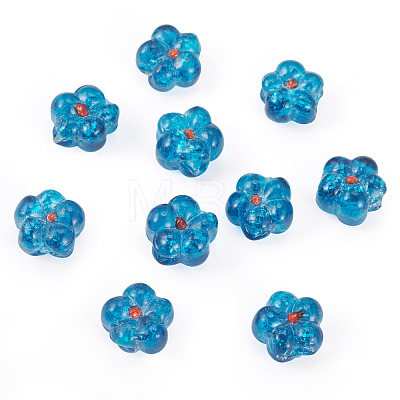 10Pcs Transparent Handmade Bumpy Lampwork Beads LAMP-TADJ0001-48C-1