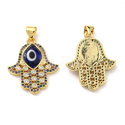 Brass Cubic Zirconia Pendants KK-K338-02G-04-1