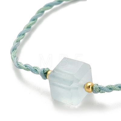 Natural Aquamarine Bracelets BJEW-E098-02G-1