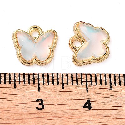 Rack Plating Alloy Glass Charms FIND-Q099-07G-02-1