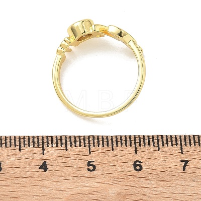 Mother's Day Brass Micro Pave Cubic Zirconia Finger Rings for Women RJEW-K261-15A-G-1