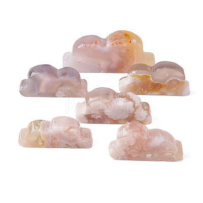 Natural Cherry Blossom Agate Display Decorations G-PW0004-01B-1