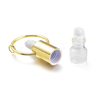 Lipstick Shape Natural Mixed Gemstone Perfume Bottle G-I298-01G-1