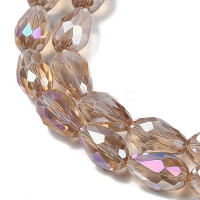 Transparent Electroplate Glass Beads Strands LS-EGLA-N013-T8mm-B23-1
