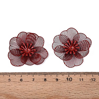 Spray Painted Iron Bead Caps IFIN-N013-05A-1