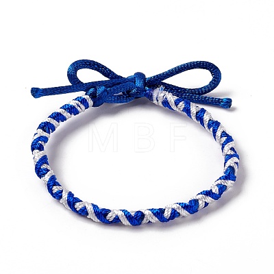 Polyester Braided Cord Bracelet BJEW-B065-03-1