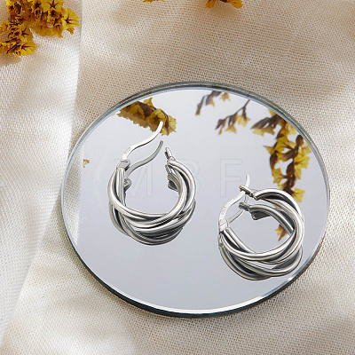 SHEGRACE 925 Sterling Silver Split Earrings JE900A-1