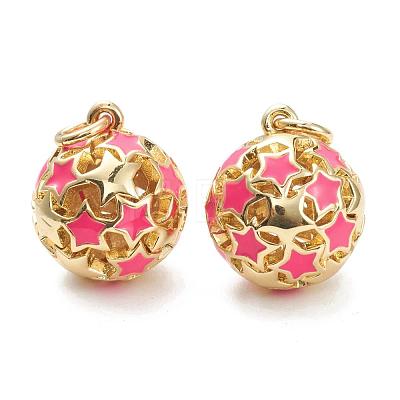 Brass Enamel Charms KK-A153-02G-H-1