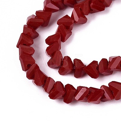 Opaque Glass Beads Strands GLAA-N019-4mm-15-1
