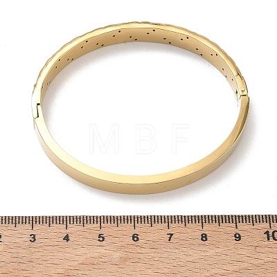 304 Stainless Steel & Rhinestone Hinged Bangles for Women BJEW-Z178-07G-1