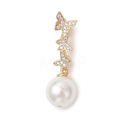 3Pcs 3 Sizes Round Shell Pearl Pendants PALLOY-JF05087-1