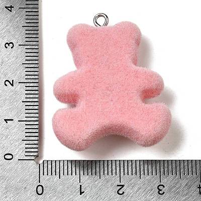 Flocky Resin Pendants RESI-E059-02B-1