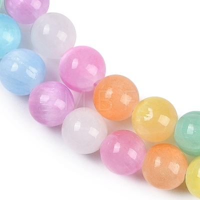 Macaron Color Natural Selenite Beads Strands X-G-F780-A01-01-1