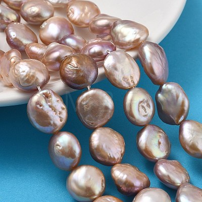 Natural Baroque Keshi Pearl Beads Strands PEAR-P064-08E-04E-1