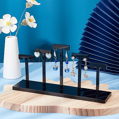 Acrylic T-Bar Earring Display Stands AJEW-WH0304-95A-1
