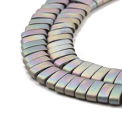 Electroplated Frosted Non-magnetic Synthetic Hematite Beads Strands G-G089-A01-13-1