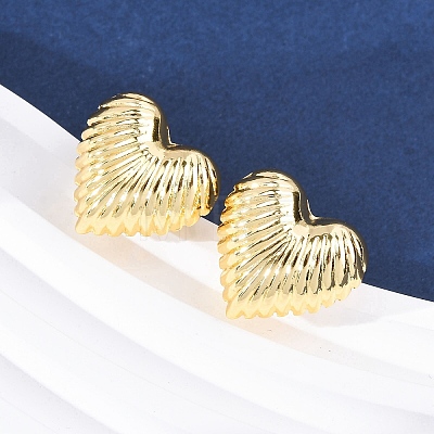 Brass Stud Earrings EJEW-Q015-18G-1