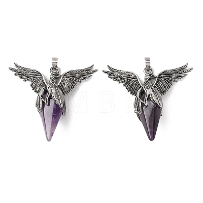 Natural Amethyst Pendants GG-C001-02L-1