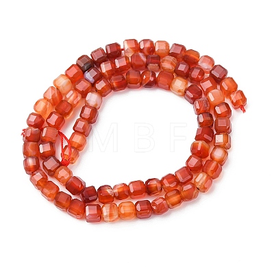 Natural Banded Agate/Striped Agate Beads Strands G-G005-B02-01A-1