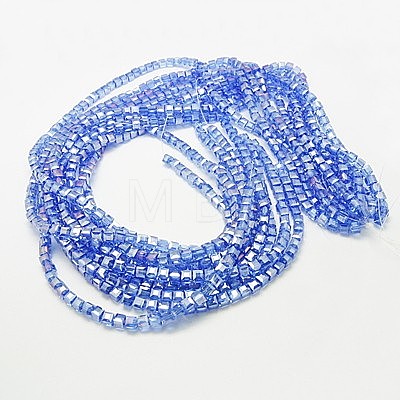 Electroplate Glass Beads Strands EGLA-D018-3x3mm-61-1