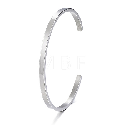 Non-Tarnish 304 Stainless Steel Cuff Bangles X-BJEW-K173-02P-1