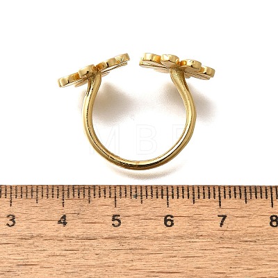 Brass Enamel Cuff Rings for Women RJEW-Q008-14G-01-1