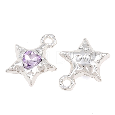 Y2K Style Alloy & Glass Pendants GL-CBA1FD3-01S-02-1