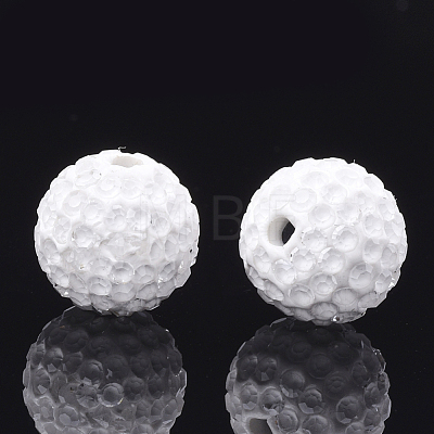 Handmade Polymer Clay Rhinestone Beads CLAY-T014-14mm-10-1