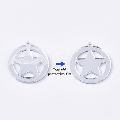 Acrylic Pendants X-OACR-S035-13C-1