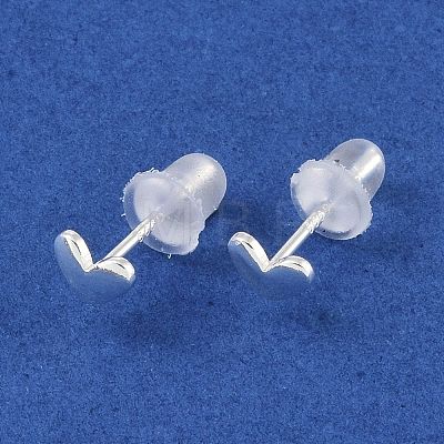 999 Fine Silver Stud Earrings for Women EJEW-S215-30S-07-1